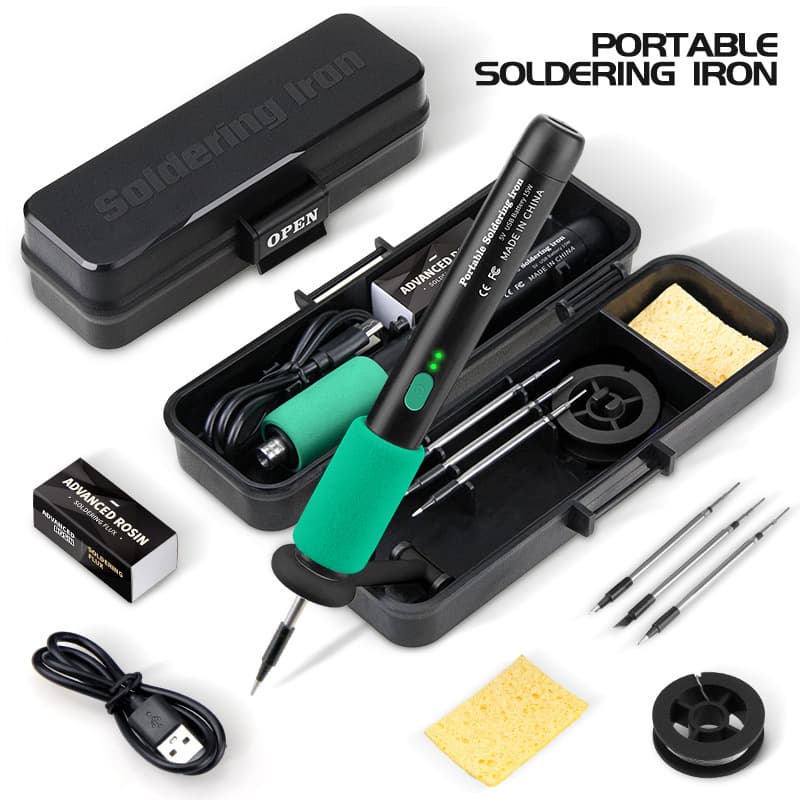 Cross-border popular USB portable smart soldering iron wireless rechargeable lithium battery large capacity welding hot soldering iron