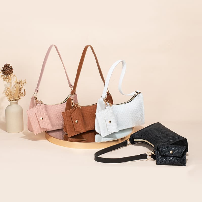 Rice Stalk Pattern Underarm Bag 2025 Trendy Fashion Versatile Solid Color Mother-Daughter Small Chanel Style Shoulder Bag Cross-Border Dropshipping