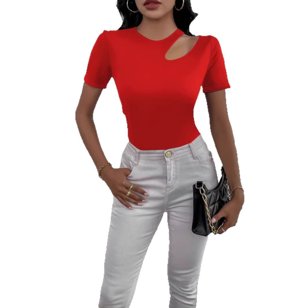 European and American Cross-Border Elegant T-Shirts Directly Supplied to Temu/Shein/Tk Amazon Aliexpress Xzfh0233