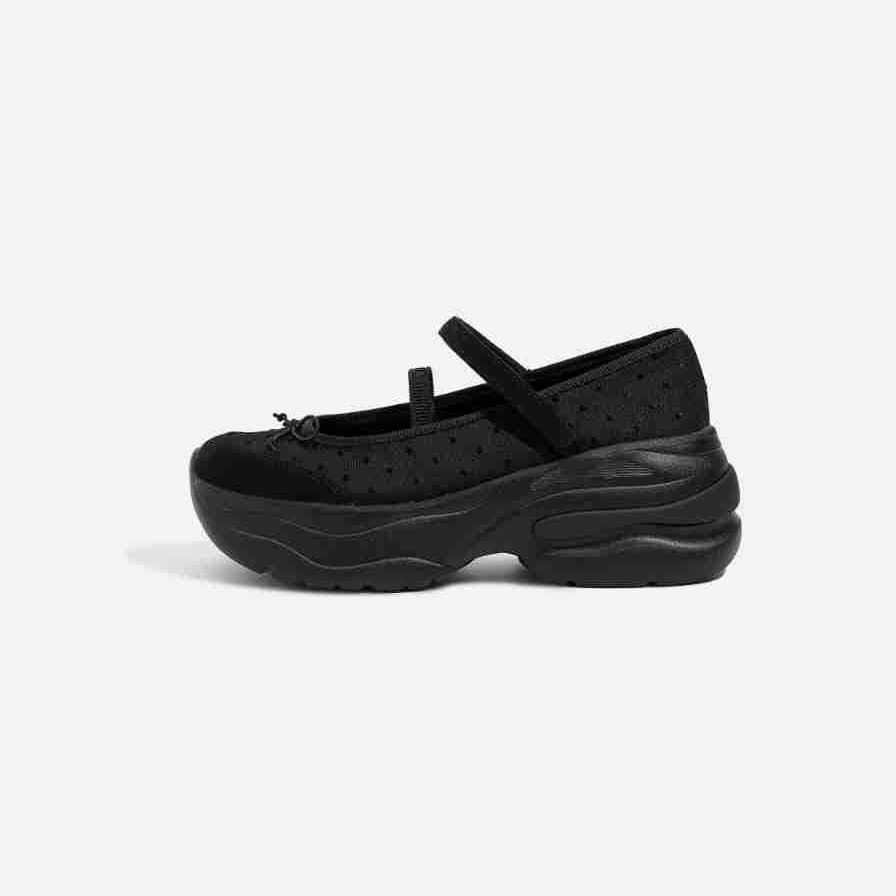 Dongsenwan - New Chunky Sole Single Strap Mary Jane Shoes, Round Toe Vintage Simple Casual Ballet Shoes