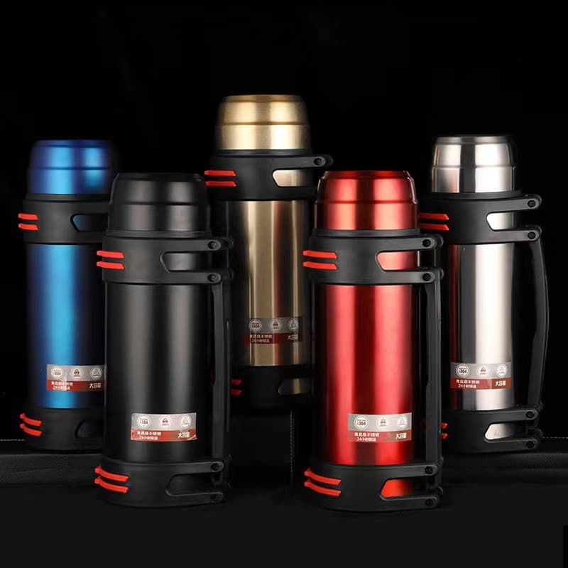 2 liters large capacity stainless steel vacuum insulated outdoor sports portable kettle boiling water bottle outdoor insulated kettle