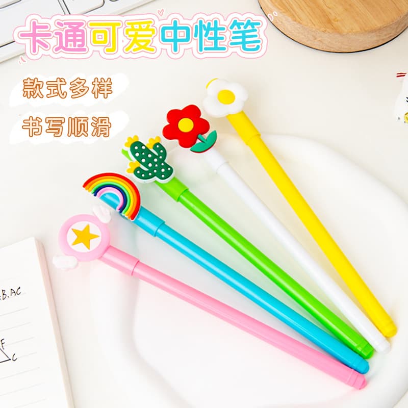 Cartoon Gel Pens Customized for Student Exams, Smooth Writing, Continuous Ink Flow, Children's Office Stationery Wholesale