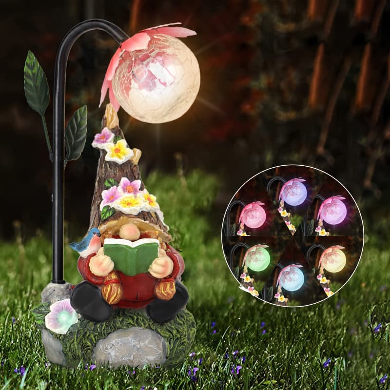 2026 New Cross-border Dropshipping 1 Garden Gnome Statue (with Solar LED Light) Classic