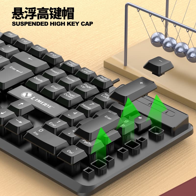 Modern HY1001 Wired Keyboard and Mouse Set USB Desktop Laptop Office Keyboard Mouse Combo