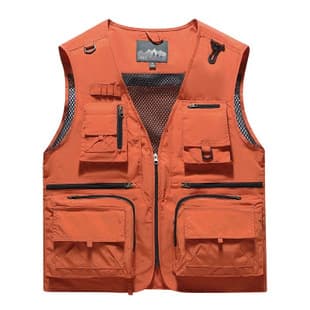 Outdoor Workwear Multi-Pocket Vest Men's Advertising Shirt Team Uniform V-Neck Sleeveless Jacket Customizable Logo