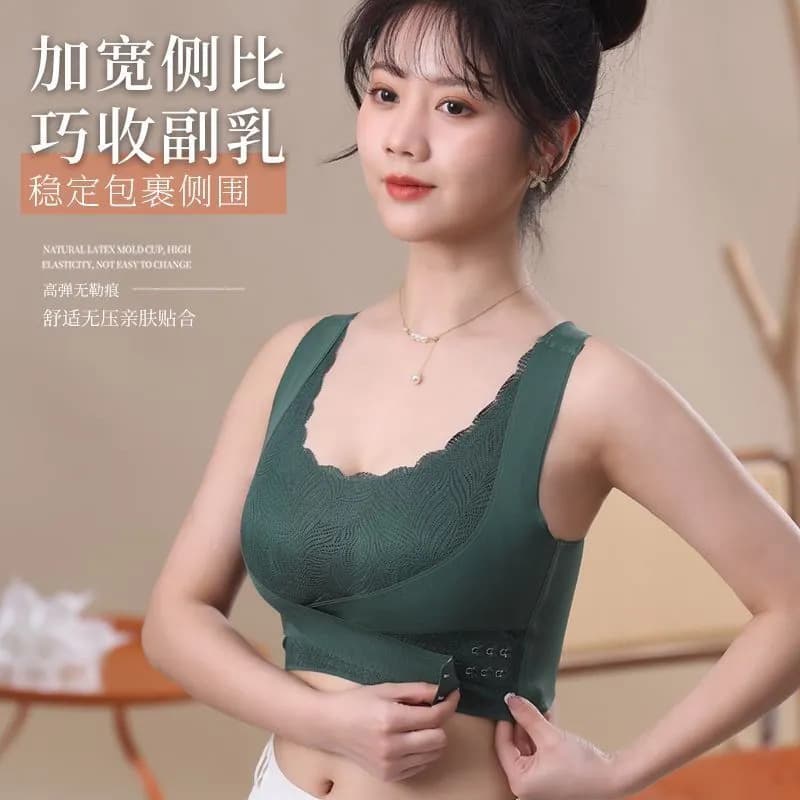 Double shaping women's underwear, push-up side coverage bra top, lift sports beautiful back, wire-free bandeau.