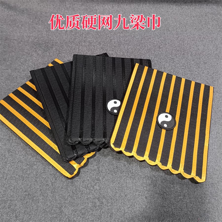 Taoist household supplies, Taoist hat, nine-beam scarf, hard mesh gauze, Tai Chi Bagua hat, Hunyuan scarf, hexagonal hat, pure Yang scarf, mesh hat