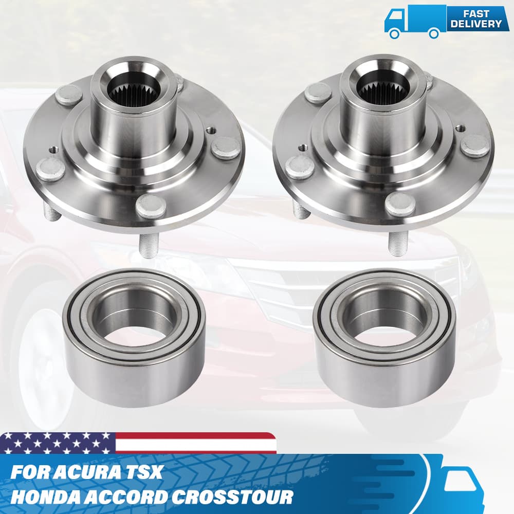 WB510095 510095 Compatible with Honda Accord 2008-2013 Front Wheel Hub Bearing Assembly Kit 4pcs