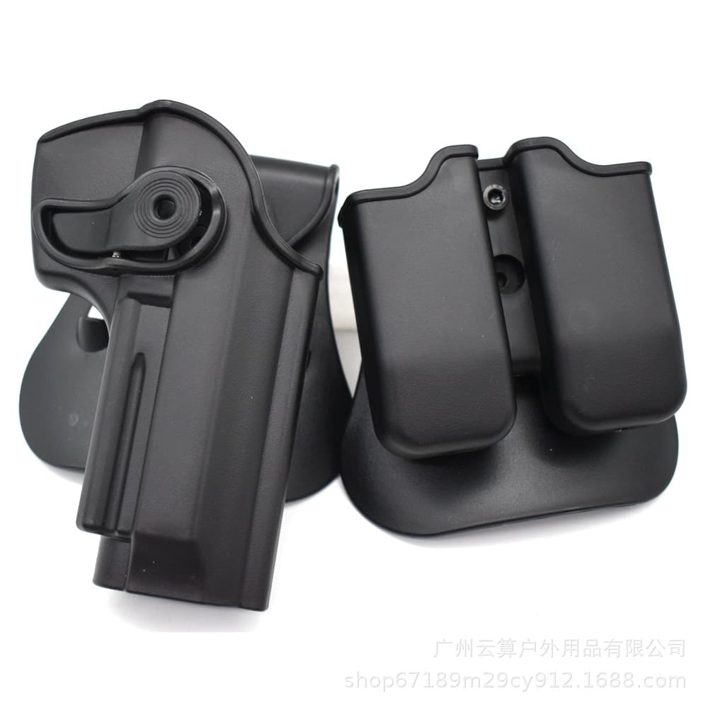 Outdoor Tactical Quick Release Holster Set 360 Degree Rotatable Magazine Holster Set for Hunting And Other Sports Activities