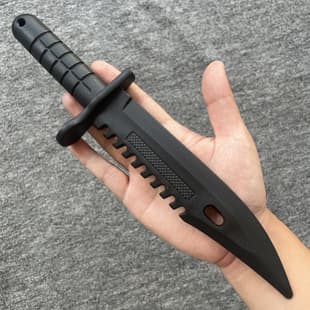 Overseas High-Strength Plastic Dagger Knife Short Sword Martial Arts Training Sparring Prop Weapon Children's Toy