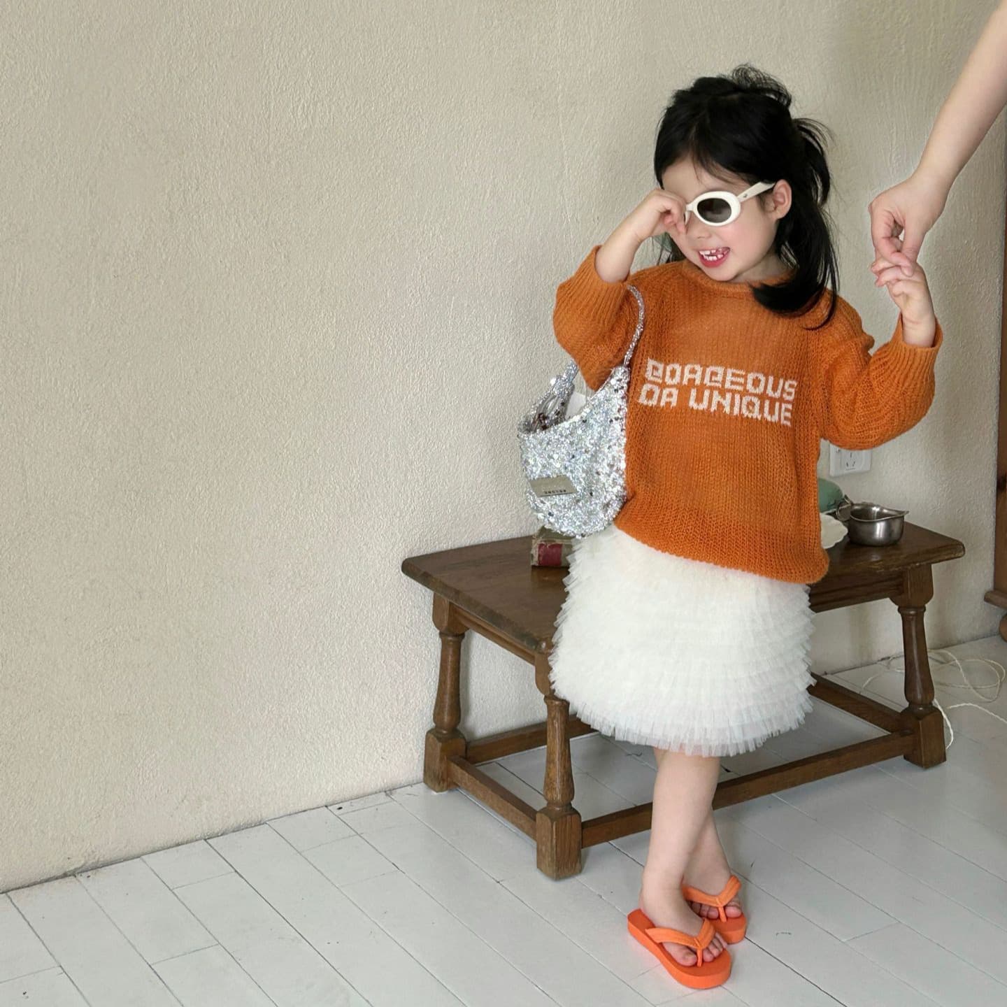 2026 Spring New Children's Clothing Korean Style Loose Casual Letter Sweater for Girls Thin Kids Sweater