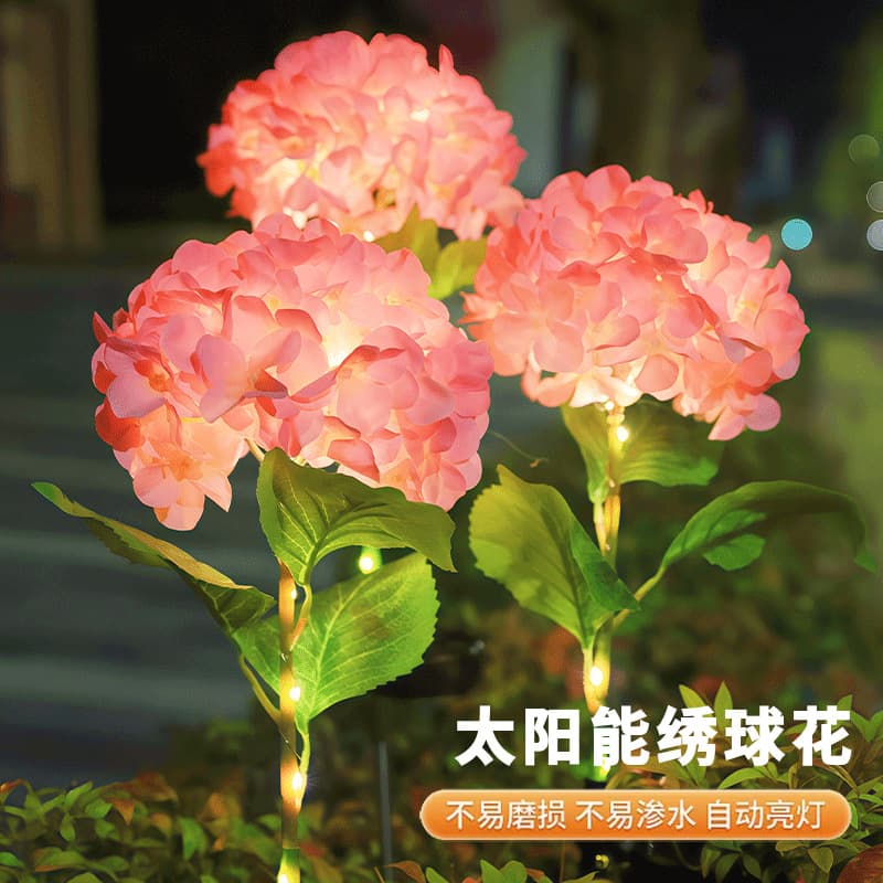 New Solar Garden Light Outdoor Waterproof Decorative Landscape Ground Insert Hydrangea Ball Light