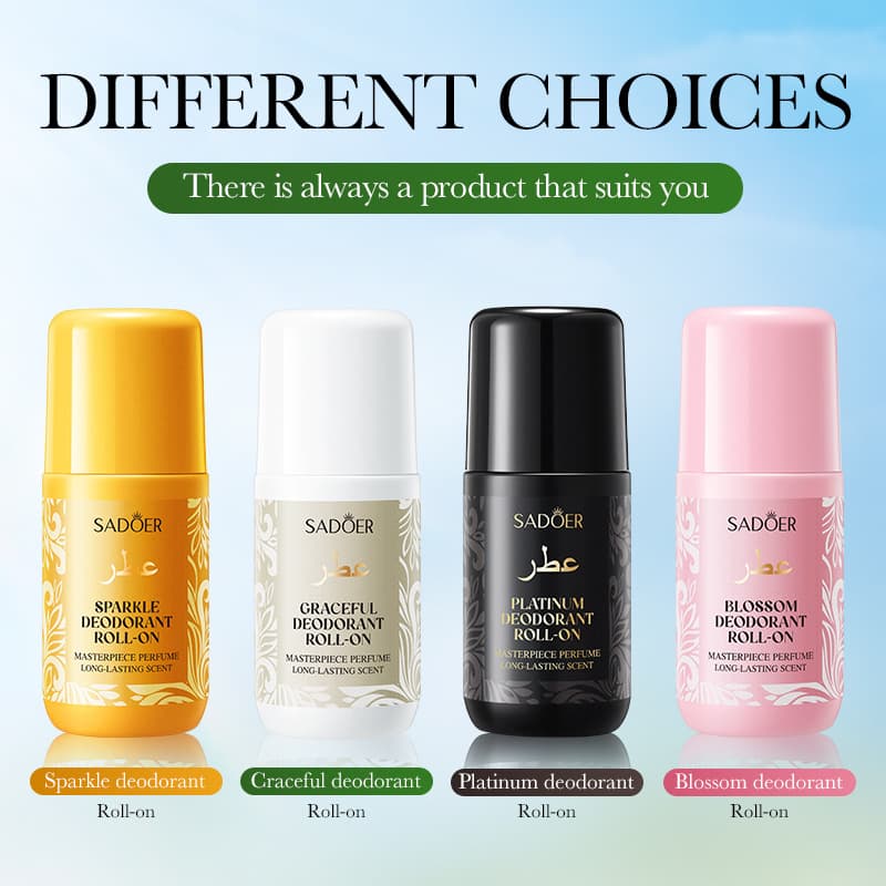 SADOER Floral Fragrance Roll-On Deodorant 50ml Arabian Scent Series Antiperspirant Care Full English