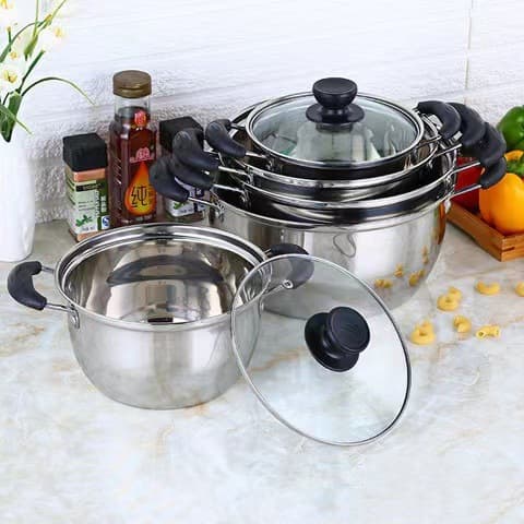 Thickened stainless steel soup pot, small steamer, soup maker, household pot for cooking porridge, non-stick pan, milk pot, specially made for gas and induction cookers.