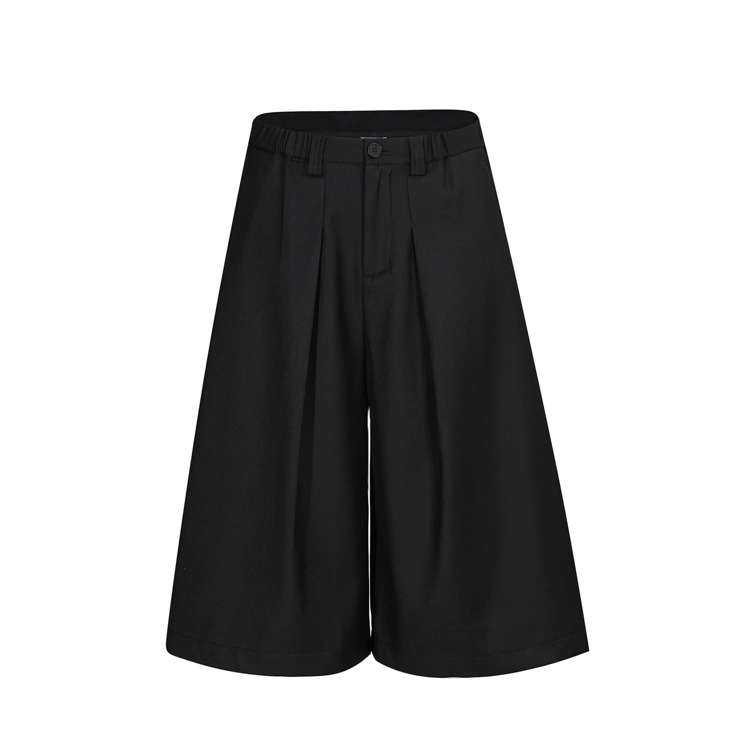 D2509 American Retro Unisex Draped Trendy Pleated Design Men's Loose Casual Cropped Short Suit Pants