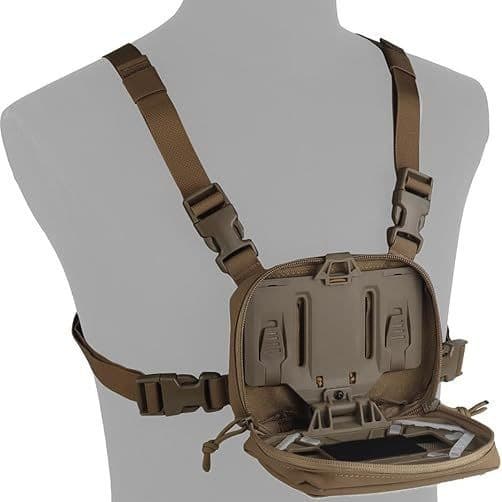 Cross-border Outdoor Tactical Vest Chest Phone Folding Navigation Board Holder Set with Buckle Chest Mount Panel Pouch