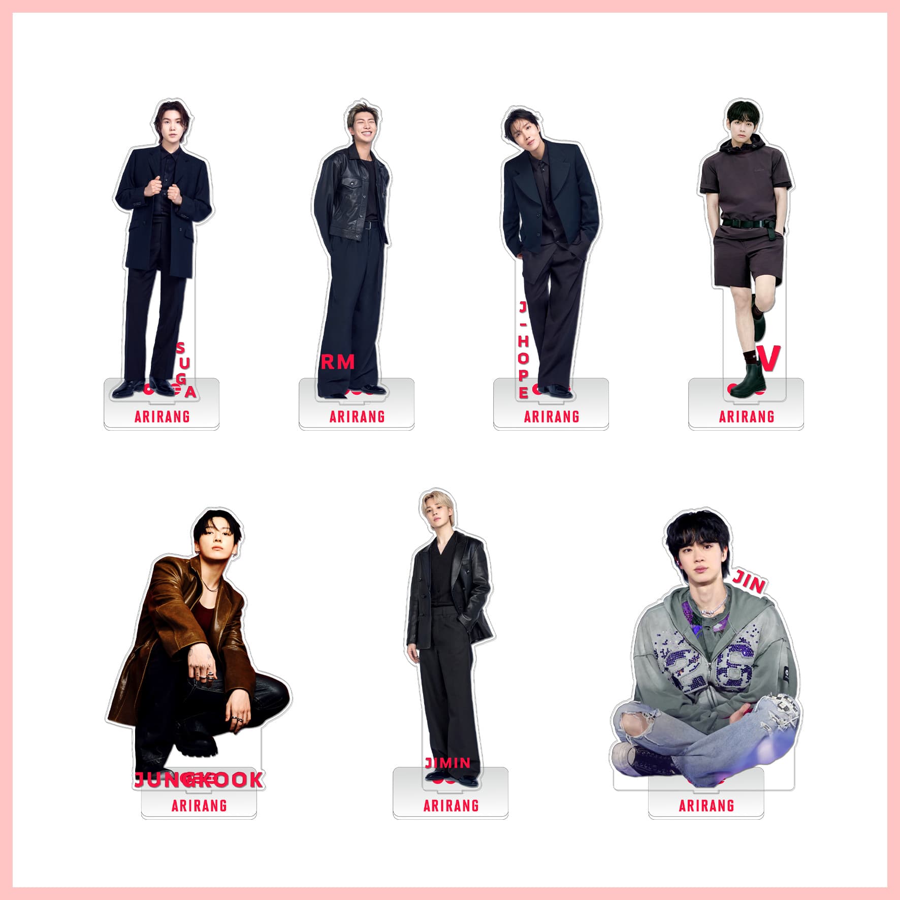 ARIRANG BTS JK V SUGA JIN JIMIN Star Acrylic Desktop Standee