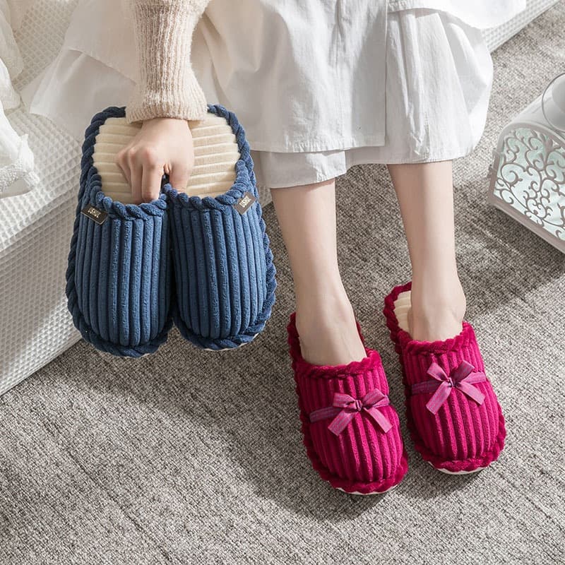 Cotton slippers Cixi Spring and Autumn men's winter home use indoor non-slip home warm couple winter plush women