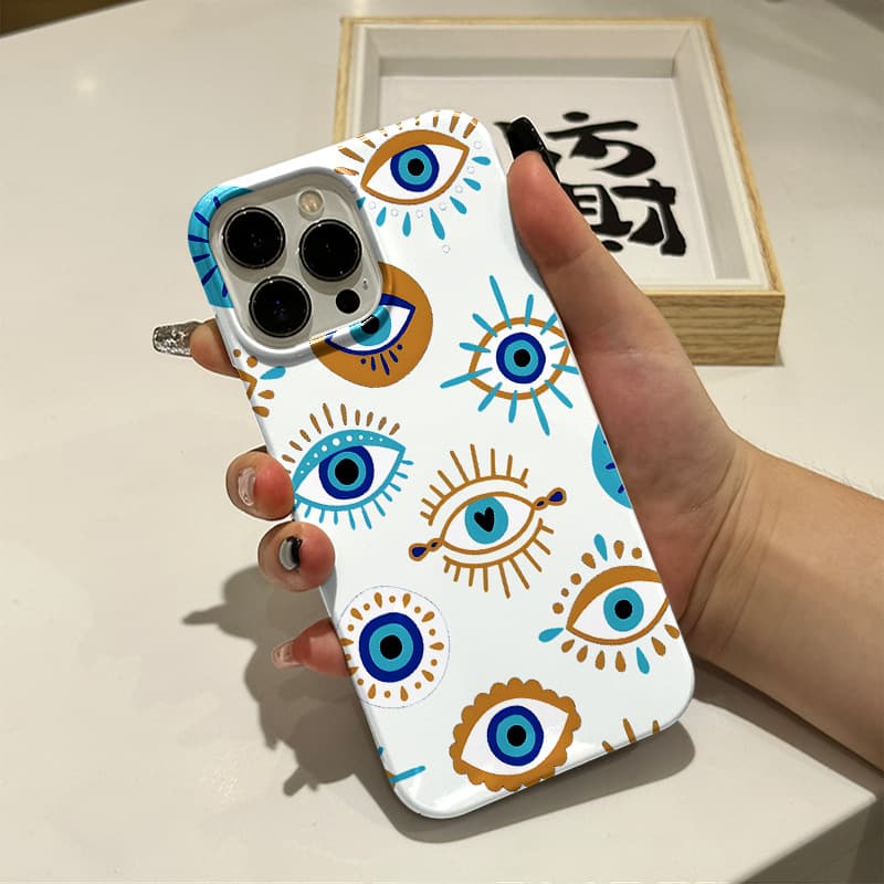 Overseas Best-Selling Blue Eyes Personality Phone Case for iPhone 15 Plus Film Shell Creative Apple 16 Protective Cover