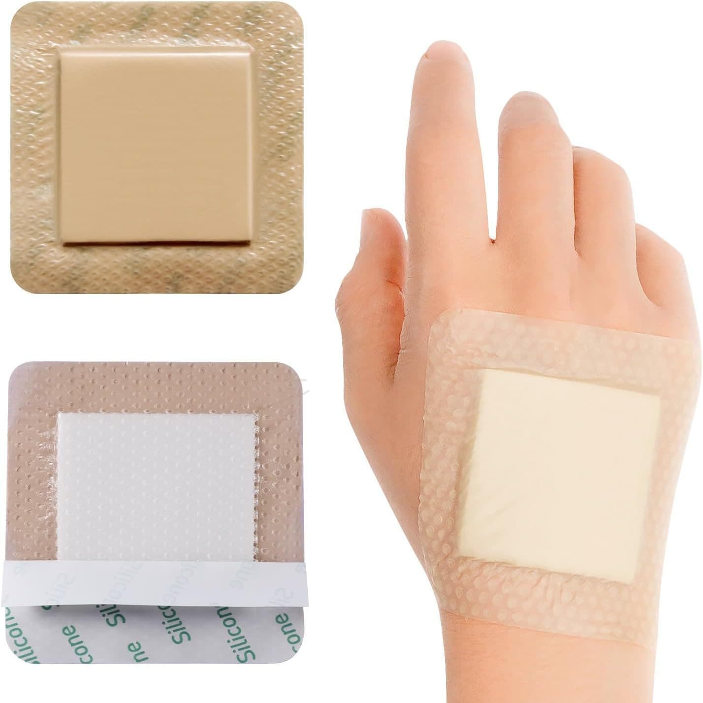 Cross-border best-selling silicone gel foam dressing for pressure ulcers and bedsores, polyurethane foam dressing for elderly hip wounds