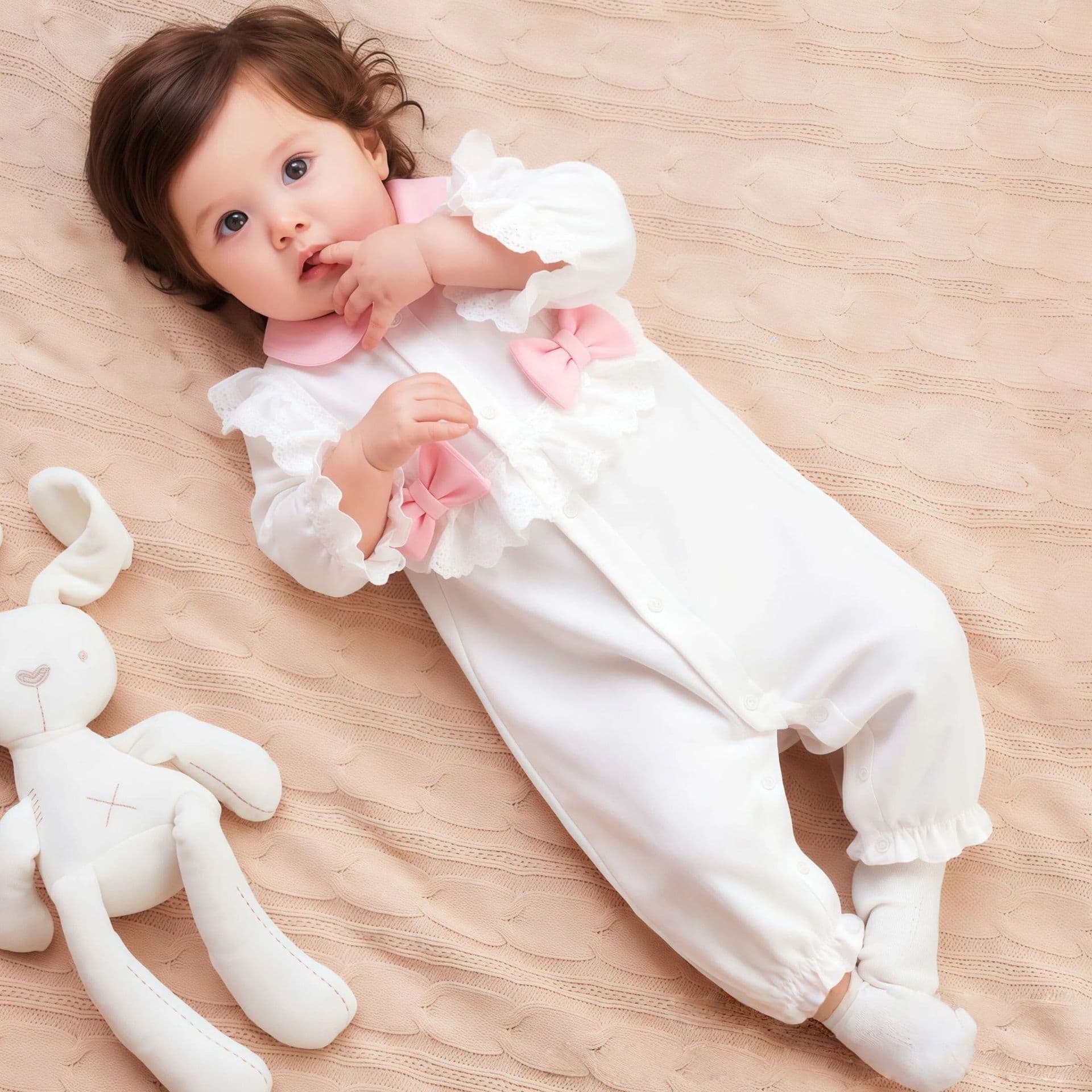 Baby Spring Clothes, Girls' Romper, Full Moon, 100 Days, One-Year-Old Birthday Party Outfit, Crawling Ceremony, Spring and Autumn
