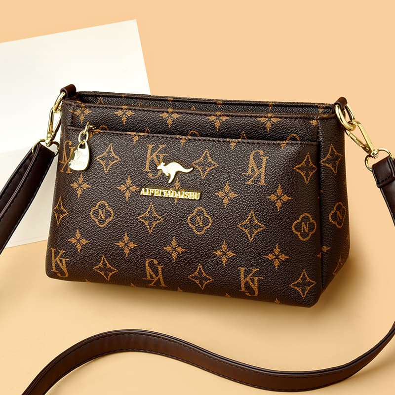 Brand counter women's bag genuine leather 2024 new mom bag middle-aged single shoulder crossbody bag fashionable versatile soft leather bag