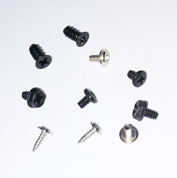 Factory wholesale computer case mounting screws, fan power supply screws, and SSD hard drive bracket mounting screws.