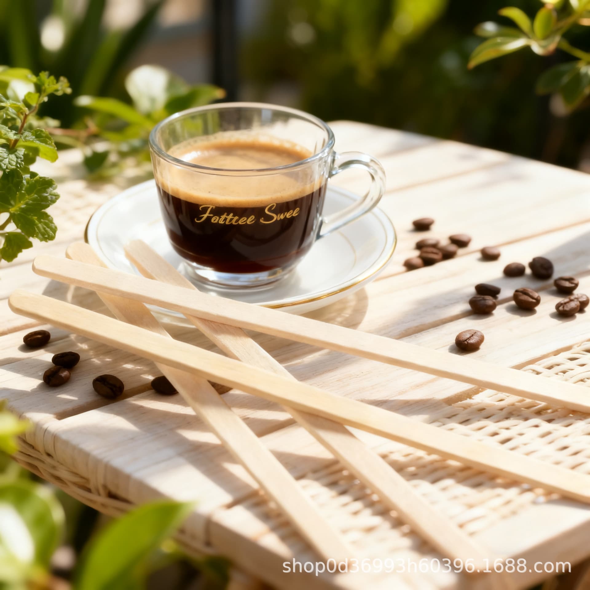 Disposable Wooden Coffee Stirring Sticks, Food-Grade Individually Wrapped Long Handle for Hot Drinks, Milk Tea, Honey, Milk Powder Stirring Rods