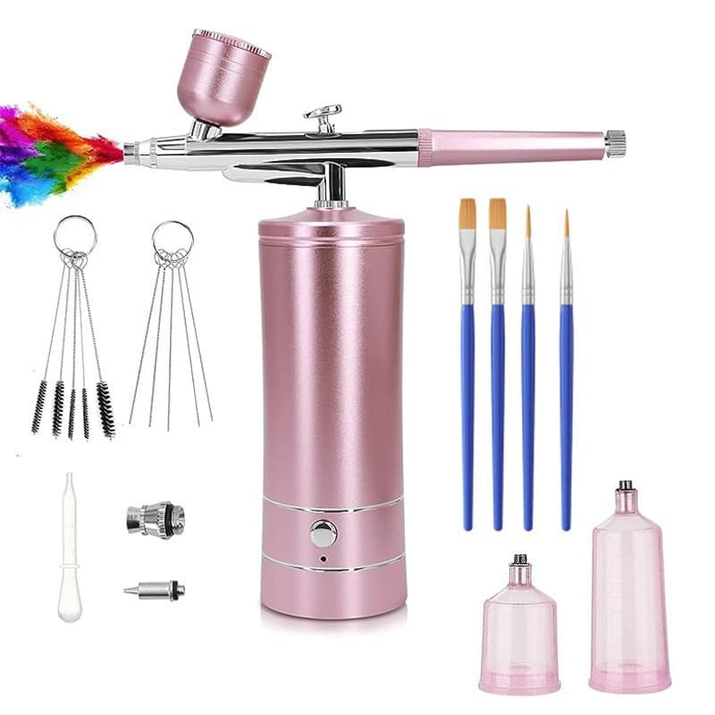 Air compressor kit, Amazon electric spray gun, airbrush, coloring, beauty, nail art, painting, spraying, oxygen infuser