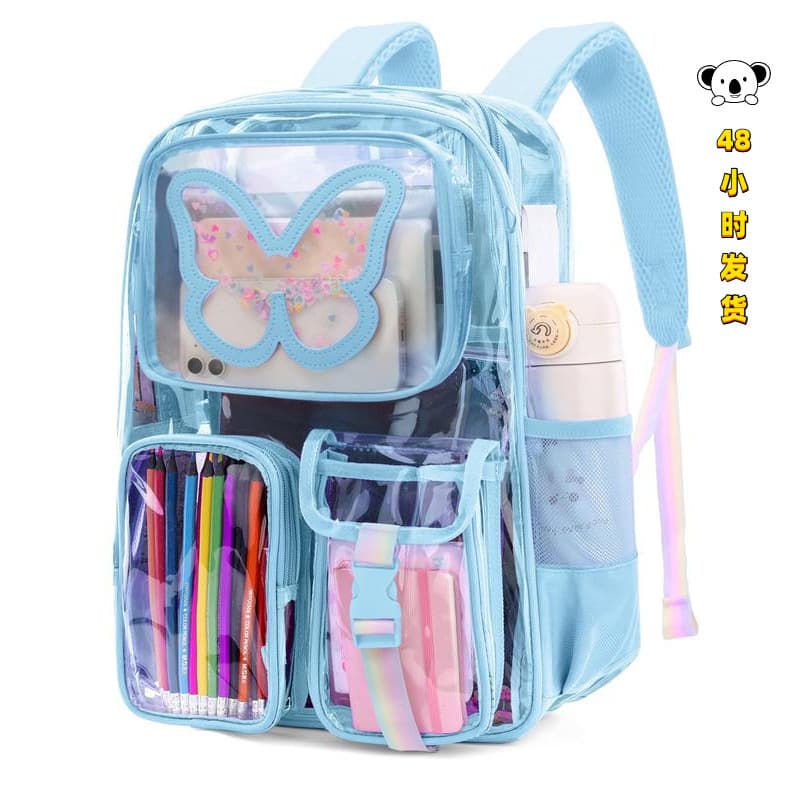 S 45451 Clear PVC backpack school bag Transparent PVC backpack