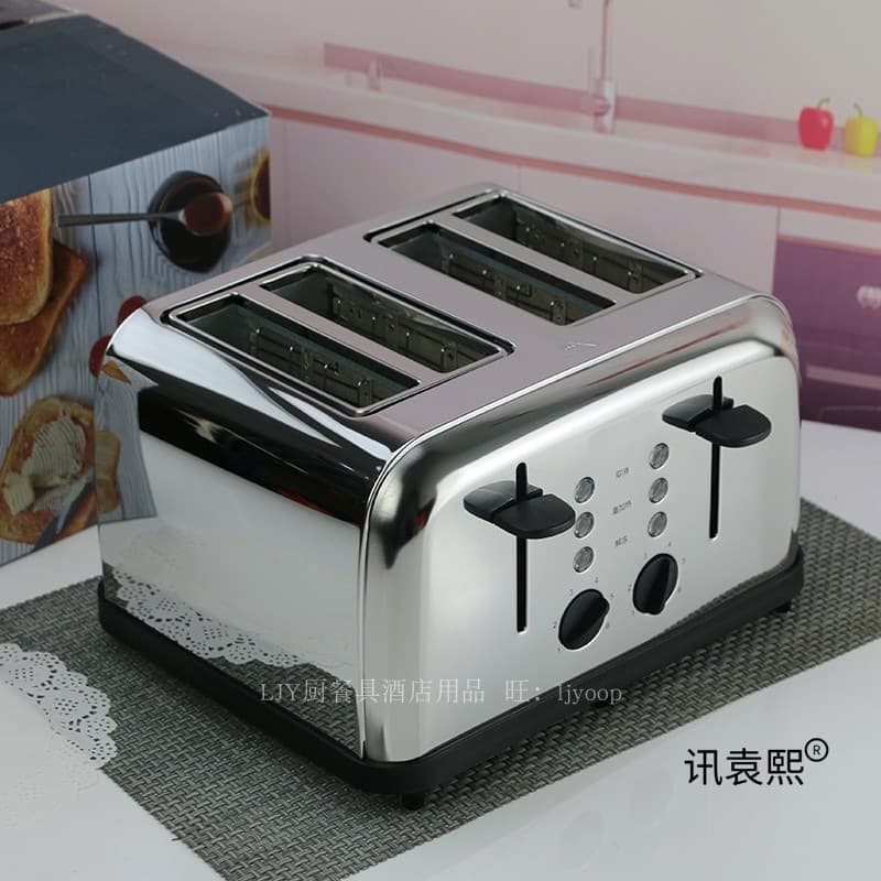 Toaster BBQ Momo Deluxe 4-slice Toaster Toaster Toast Toaster Breakfast 4 Holes