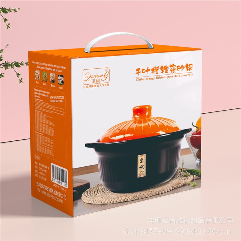Innovative home ceramic sand pot stew pot, gas soup pot, open flame high-temperature resistant large capacity lithium ceramic stew pot