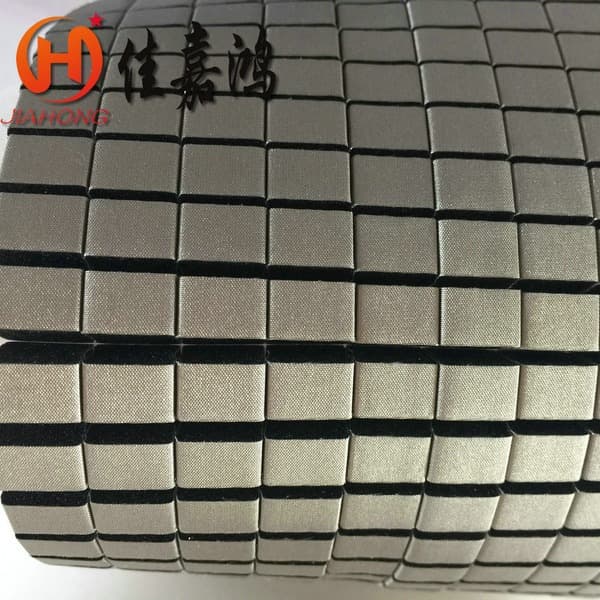Plain weave square conductive foam, single-sided backing, good conductivity, available in various specifications.