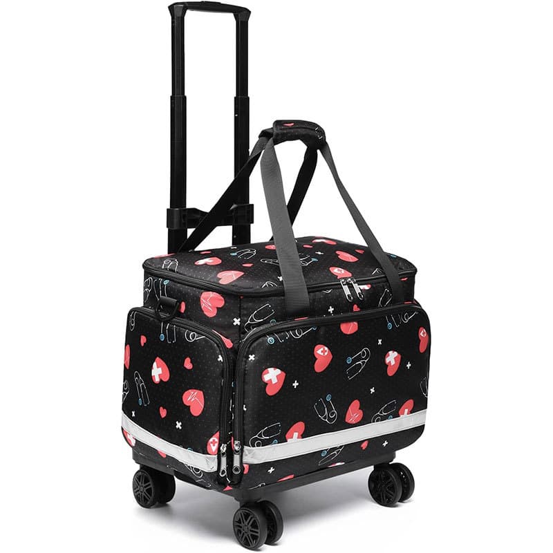 Medical Bag Rolling Trolley Duffel Nurse First Responder Healthcare Student Rolling Luggage Bag