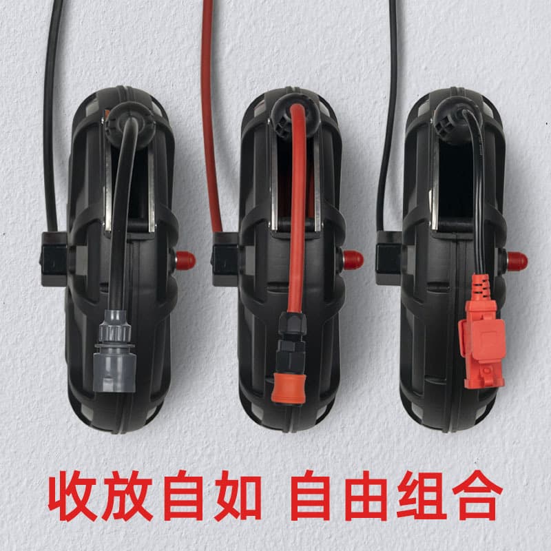 10-meter high-pressure water drum for car wash, 15-meter air drum/electric drum, automatic telescopic hose reel.