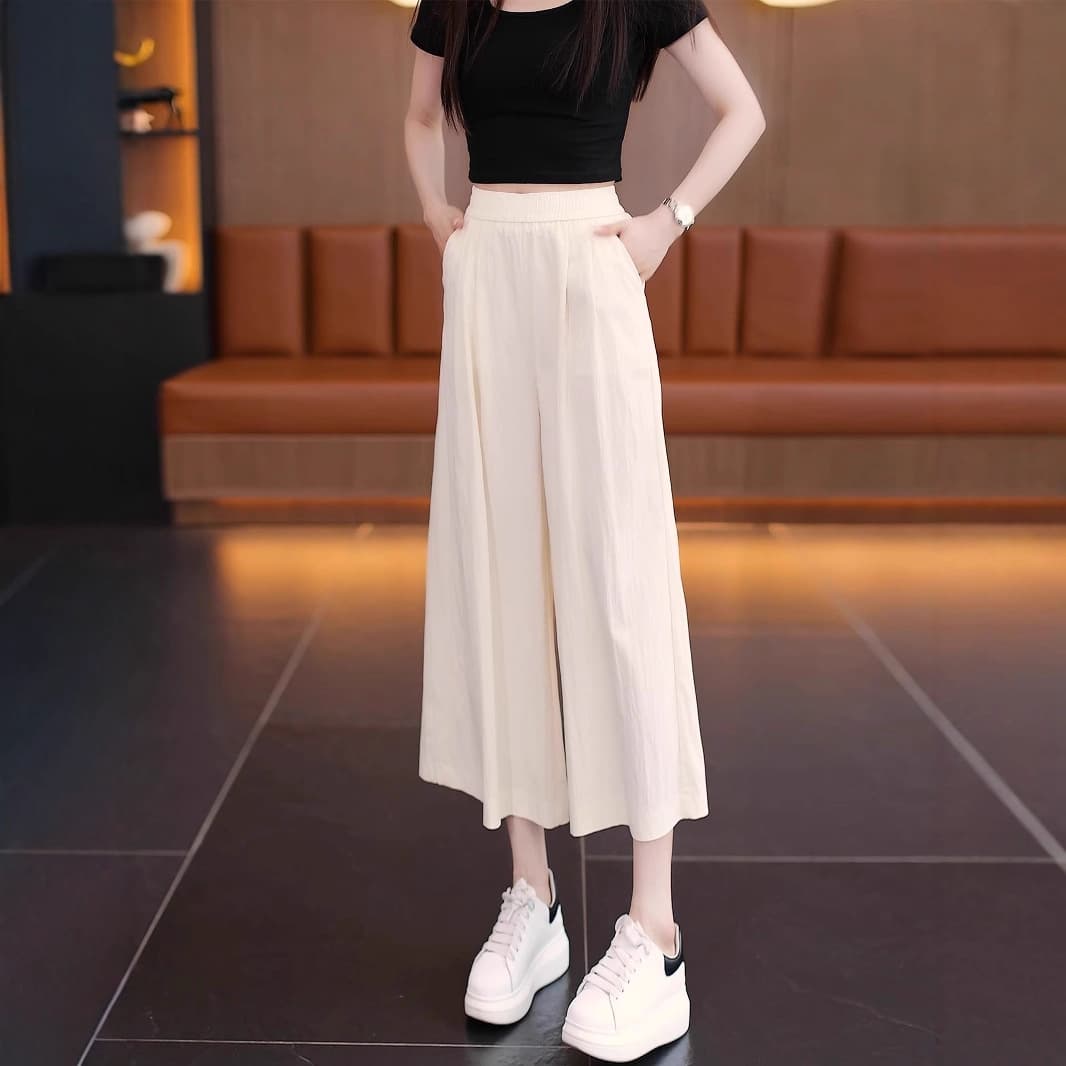 Straight Wide Leg 2026 Pants Women Summer Bestseller Slimming Comfortable Draping Lazy Casual Pants Thin Skirt Pants Elegant