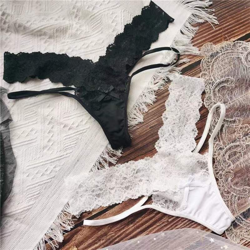 Long Night 2022 European & American Style Lingerie Cross-border Lace Sheer Sexy Women's Low-Rise Panties