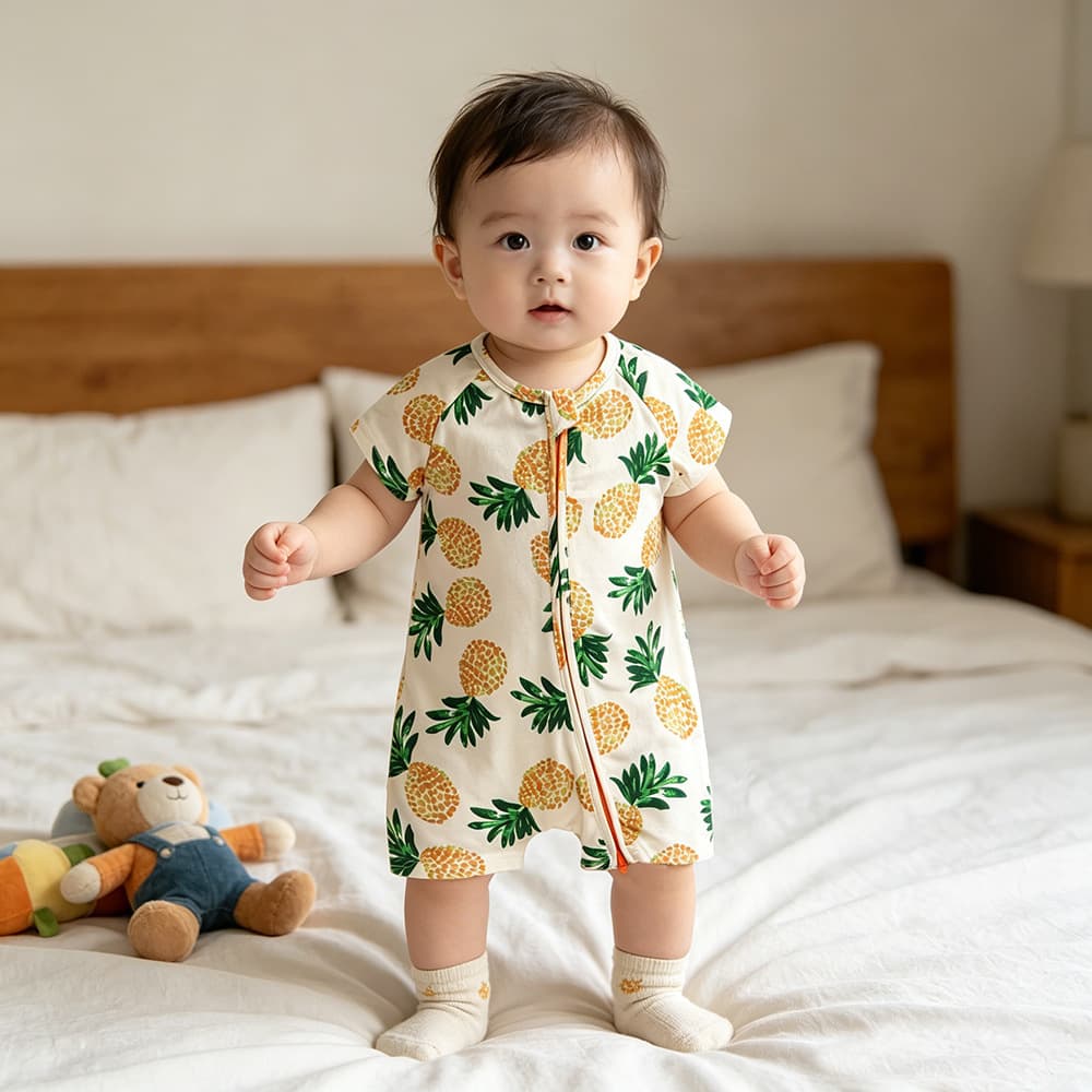 ins Children's Summer 2026 Newborn Baby Bodysuit Cotton Romper Baby Onesie Crawling Suit