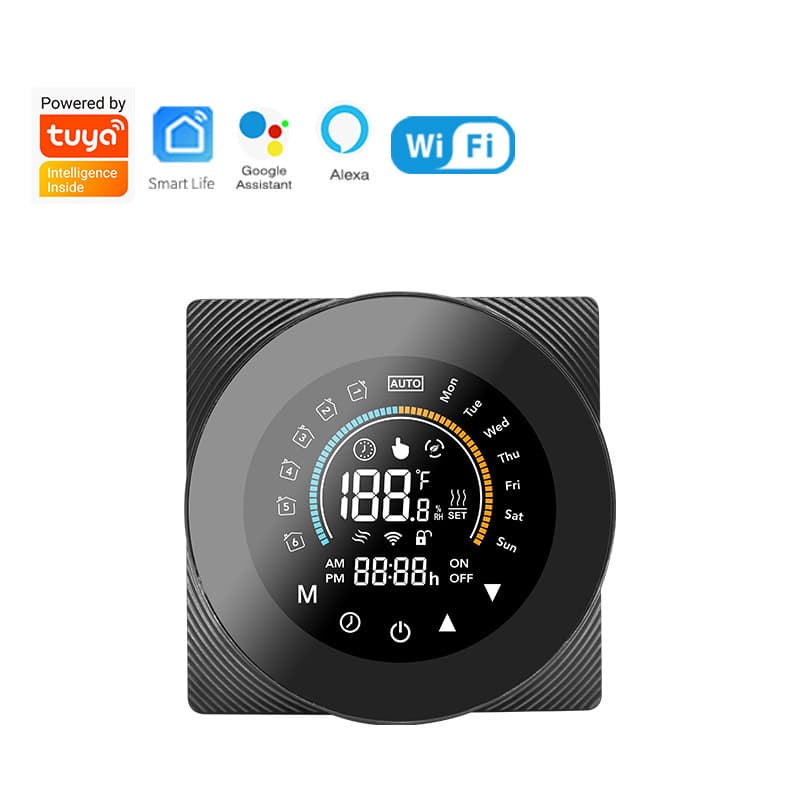 Tuya WiFi Smart Thermostat, Water/Electric Floor Heating Switch LCD Thermostat Panel, Mobile Wireless Temperature Control Switch
