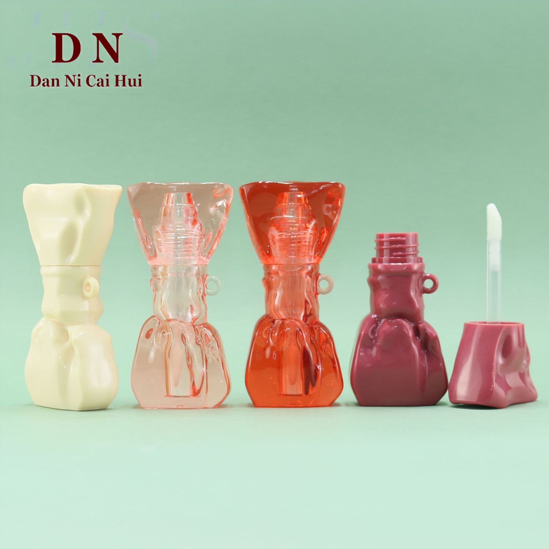 New Product Cute Bow Pendant 3.5ml Lip Glaze Empty Tube Lip Gloss Tube Cosmetics Packaging Materials Manufacturer Directly Approved