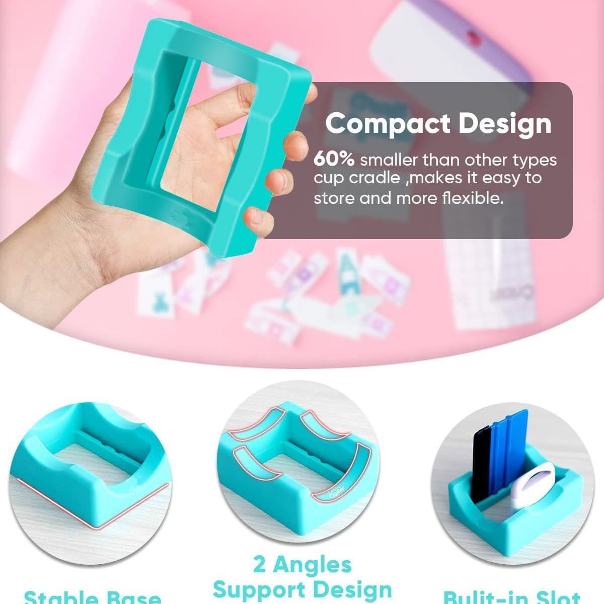 Cross-border Small Silicone Cup Mat Mug Protector Heat Insulation Square Non-slip Glass Cup Water Cup Storage Cup Holder