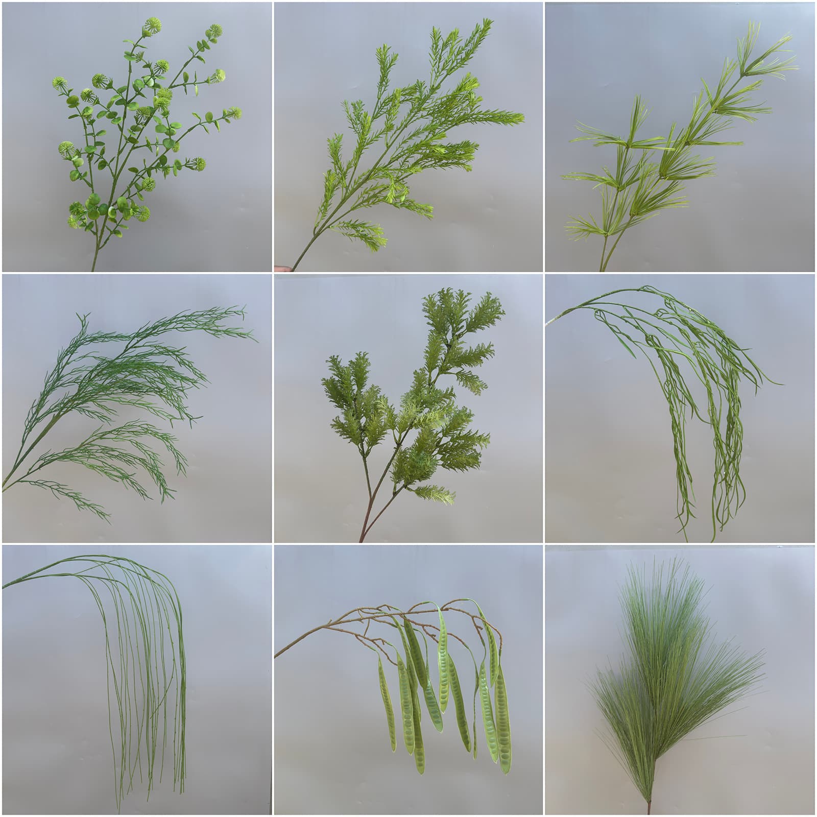 Mori Monet Garden Simulated Flower Wedding Flowers Reed, Penglai Pine, Eucalyptus Green Simulated Flower Wholesale