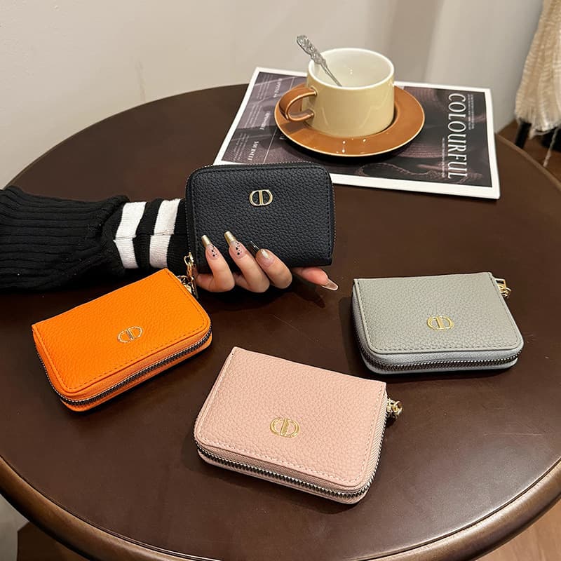 Factory Direct Wholesale Women's Card Holder, Niche Design, Ultra-Thin Compact Short Wallet, Minimalist Ins Style, TikTok Bestseller