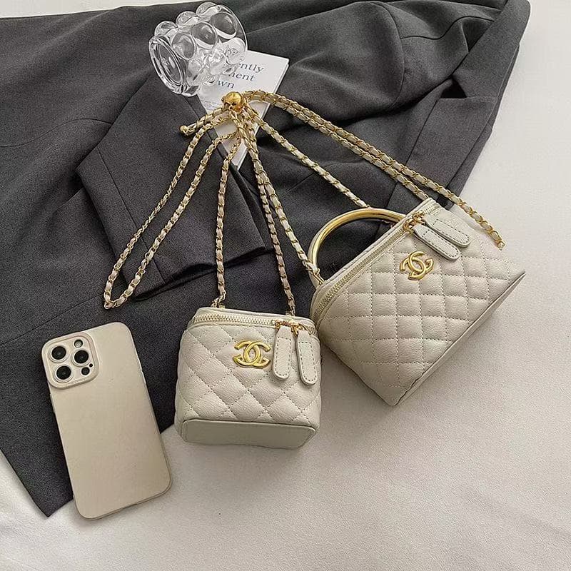 Mini Chanel-style lipstick bag for women 2025 new trendy versatile diamond-quilted square shoulder handbag crossbody chain bag