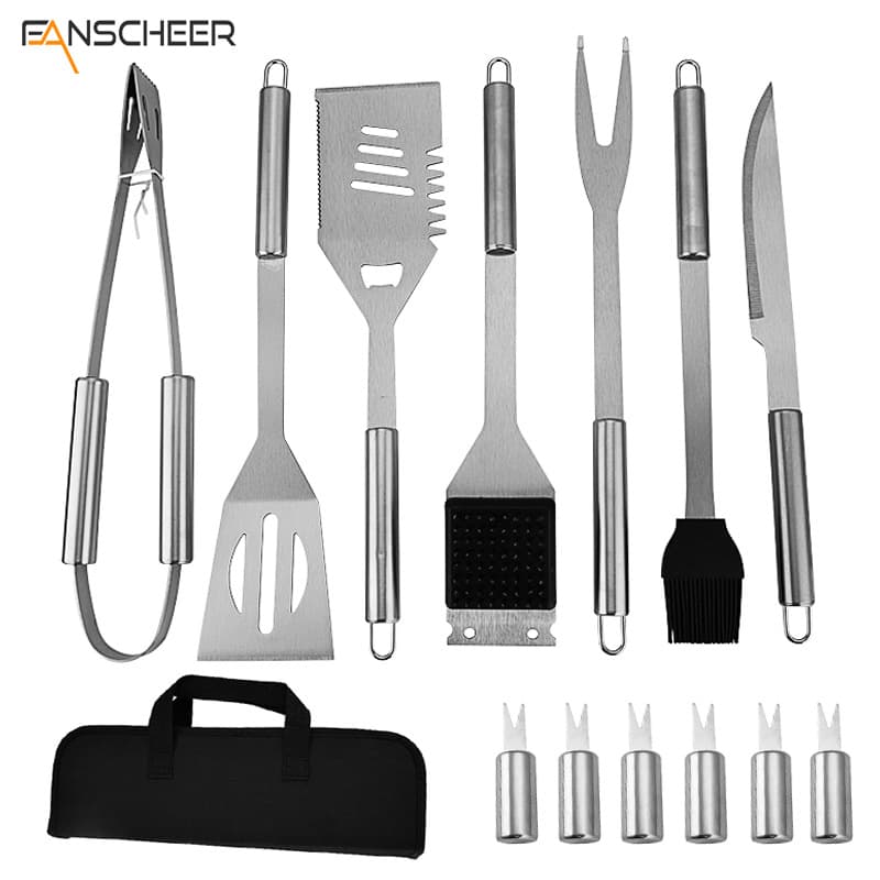 Outdoor BBQ Grill Set, New Amazon Product, Stainless Steel Grill Set, BBQ Tool Set