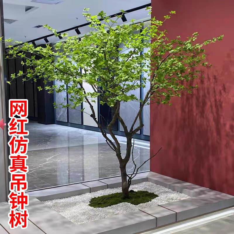 Japanese-style artificial Pieris japonica hanging tree decoration for home interior layout, landscape greenery forest style