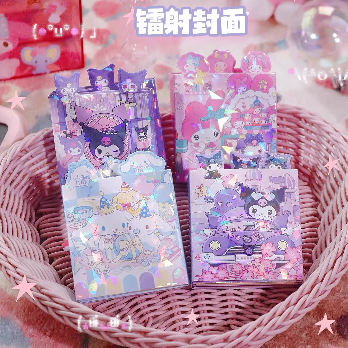 New Sanrio Six-Fold Shaped Sticky Notes, Capybara Memo Pad, Student Reminder Sticky Notes, Wholesale