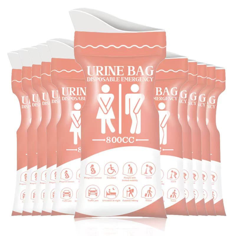 New Emergency Urinal Bag 800ml Disposable Portable Urinal Bag Unisex for Long-Distance Travel Vomit Bag