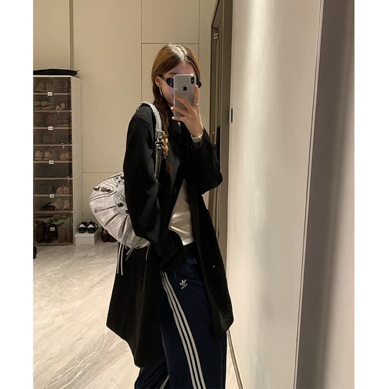 2026 Spring New Lazy Vintage Blazer Jacket Women High-End Long Top Loose Long-Sleeve Coat
