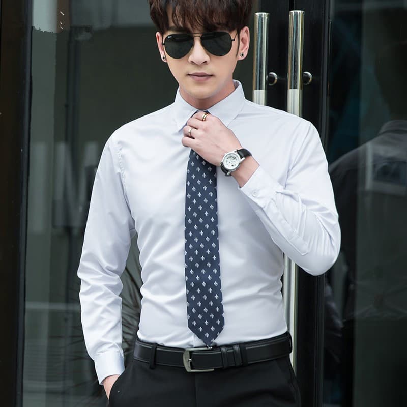 Professional Business Men's Shirt Slim Fit Long Sleeve Stylish Slimming Smooths Your Silhouette Men's Plus Size Shirt Women's Sa